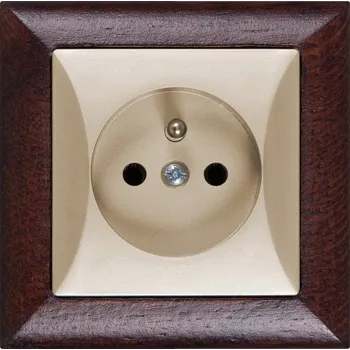 Elektrická zásuvka Hnědá nástěnná Elektrická Zásuvka Timex-Elektro