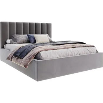 Postel Čalouněná postel JUSTIN 180x200 Grafit Trinity s úložným prostorem kovový rošt