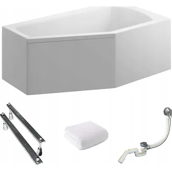 Vana Asymetrická akrylátová vana Polimat SELENA 140 x 90 cm