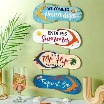 Obraz BAF Dřevěné cedule zavěšené Paradise cca 40 x 25 cm