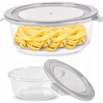 Dóza na potraviny NÁDOBA NA POTRAVINY SKLENĚNÁ HERMETICKÁ KRABIČKA NA OBĚD HERMETICKÁ FRESH 950ml