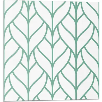 Obraz Vinylová dekorace obkladů na zeď do kanceláře - Vzor listů v symetrii 20x20x20 cm