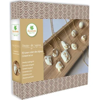 Výtvarná sada Výroba šperků - šperky z cementu a zlaté fólie