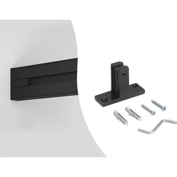 Šatní skříň EMUCA Element pro ukotvení profilu ZERO zeď černá