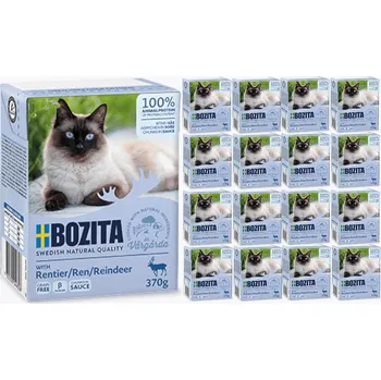Krmivo pro kočku Kousky v omáčce BOZITA Cat se sobím masem - 16x370g