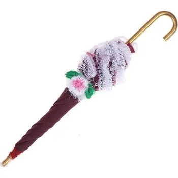 Doplněk pro panenku Deštník pro panenku Barbie vínová