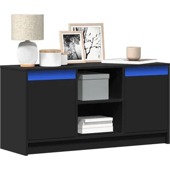 Televizní stolek vidaXL TV skříňka s LED 100 x 34 x 50 cm kompozitní dřevo [852187] Barva: Černá