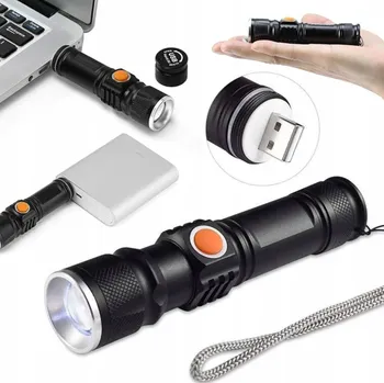 Svítilna ALUMINIOWA LED SVÍTILNA POLICEJNÍ SWAT CREE ZOOM S USB NABÍJENÍM, DOSAH 800 m