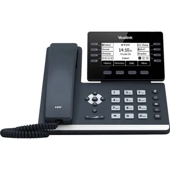 Stolní telefon Yealink SIP-T53W šňůrový telefon, VoIP bluetooth, handsfree, kompatibilní s naslouchadly , konektor na sluchátka, optick