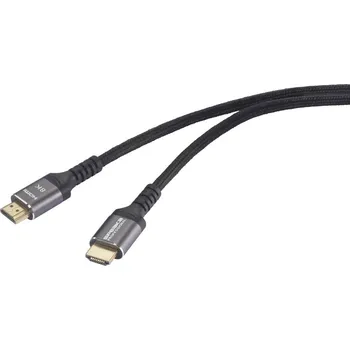 Video kabel SpeaKa Professional HDMI kabel Zástrčka HDMI-A, Zástrčka HDMI-A 2.00 m černá SP-13125632 8K UHD HDMI kabel