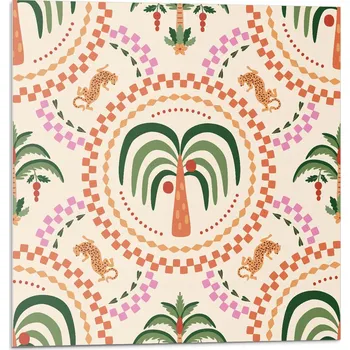 Obklad Samolepicí vinylové obklady / dlaždice - Tropický rostlinný vzor 20x20x20 cm