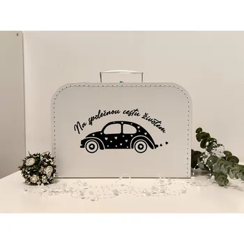 Svatební dekorace Svatební kufřík „Na společnou cestu životem“ - D-decor