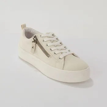 Dámské tenisky Plátěné tenisky se zipem a tkaničkami režná 41