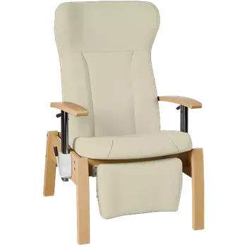 Sedací souprava GAVOTA C2-2-V pečovatelské křeslo, pevné, s polohováním obsluhou, opěrák comfort, výškově stavitelné područky, dřevěný rám, látka béžová