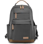 Stylový dámský batoh s přihrádkou na laptop Miss Lulu - šedý s hnědou