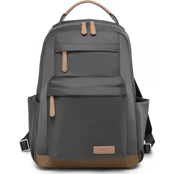 turistický batoh Stylový dámský batoh s přihrádkou na laptop Miss Lulu - šedý s hnědou