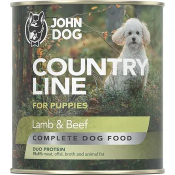 Krmivo pro psa JOHN DOG COUNTRY PUPPY JEHNĚČÍ HOVĚZÍ 800G
