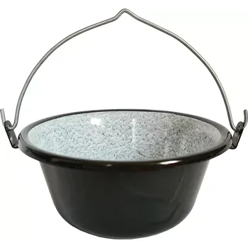 kotlíky kotlík 0,8l servírovací smalt černý