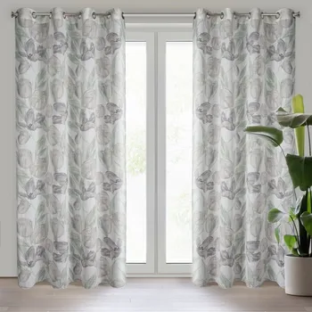 Závěs MILLIE v eko stylu s jemným malířským květinovým motivem 140 x 250 cm