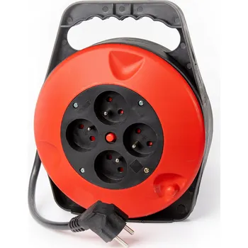 Napájecí kabel Prodlužovací Kabel na bubnu Masterplug 8 m, 4 ks, zelený