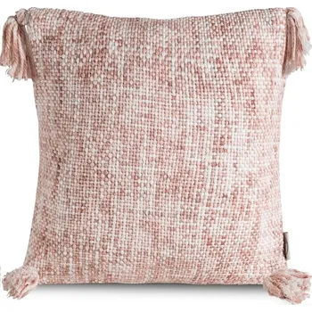 Povlak na polštář GATI z látky s výraznou hrubou vazbou s třásněmi na rozích