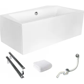 Vana Rohová vana Infinity 170x110 pravá Besco s obkladem, sifon chrom, nožičky