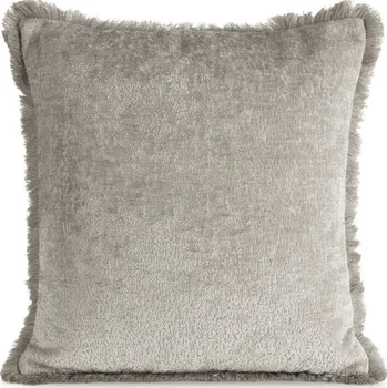 Dekorační povlak na polštář ADIA ze žinylkové příze zdobený jemnými třásněmi