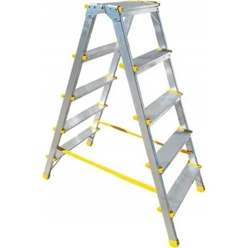 Žebřík Žebřík domácí žebřík 2x5 stupňů ALVE 150 kg