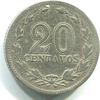 ARGENTINA. 20 centavos 1910.