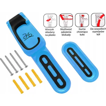 Věšák Nástěnný držák na kolo JET 20 kg modrý