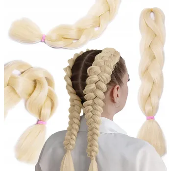SYNTETICKÉ VLASY NA ZAPLÉTÁNÍ DREDŮ BLOND PŘÍČESEK CULÍK 120 CM