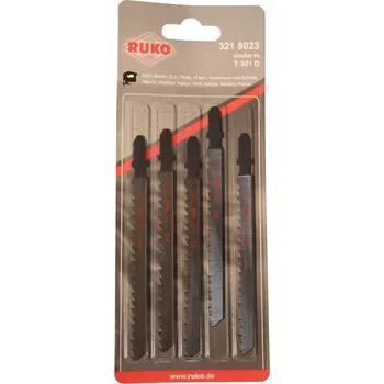 Pilový plátek Sada pilových listů na dřevo T301D, 5ks RUKO (78.3218023)