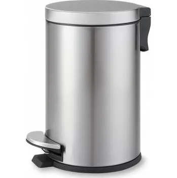 Odpadkový koš Caretrade Pedálový koš 3l Exclusive, stříbrný, s pomalým zavíráním