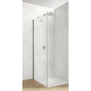 HÜPPE Time Boční Stěna Pevná TIMEBS, Anti-Plaque, Chrom / Černá, 80-100x197 cm Rozměr: 90 cm