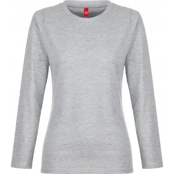 Dámské tričko Klasické dámské tričko bavlněné šedé s dlouhým rukávem, velikost M