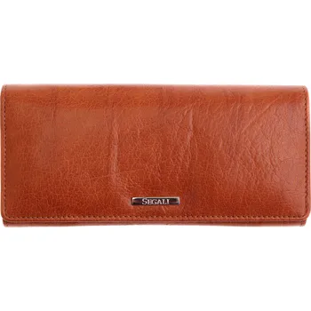 Peněženka Dámská kožená peněženka Segali 7120 koňakově hnědá