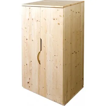 Šatní skříň Skříň 2 dvířková, policová DOMINO STYLE, se soklem, hloubka 486, smrk sukatý