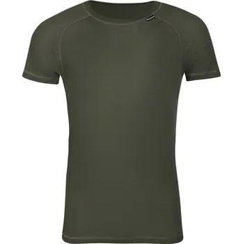 zelená Pánské funkční triko PROGRESS Ba Nrk krátký rukáv khaki Velikost: XXL