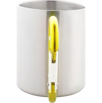 Reklamní Cadisha hrnek z nerez oceli, žlutá