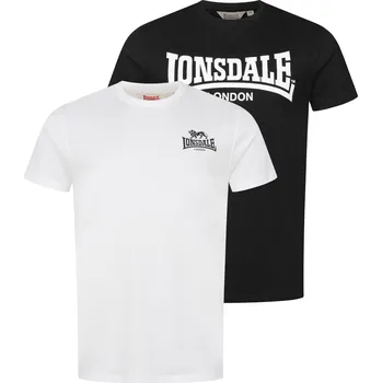 Lonsdale Men's t-shirt regular fit double pack Lonsdale černá 3275934