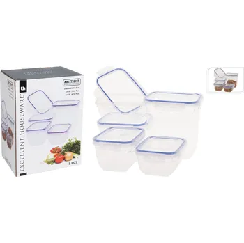 Dóza na potraviny Koopman Sada 5 kvalitních plastových dóz s uzavíratelným víkem