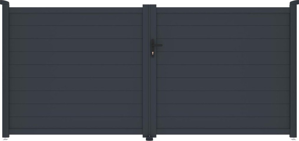 Brána G21 Orlando 350x158 cm dvoukřídlá, antracitová