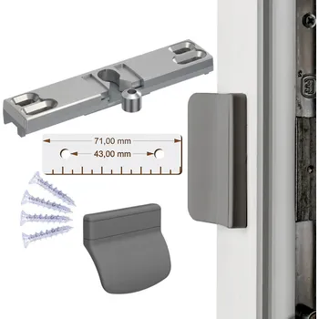 Balkónový zavírač s madlem pro balkónové dveře, zarážka proti průvanu