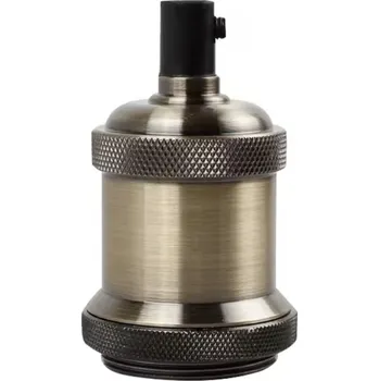 Dekorativní svítidlo Dekorativní objímka Vintage pro žárovky E27, kovová patina