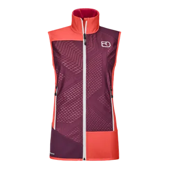 Dámská vesta Dámská skialpinistická softshellová Vesta Ortovox W's Col Becchei Vest Coral S