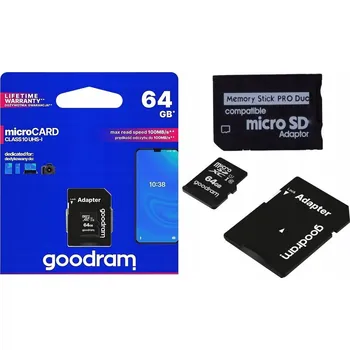 Paměťová karta PAMĚŤOVÁ KARTA KINGSTON 64GB PRO SONY PSP (MEMORY STICK PRO DUO)