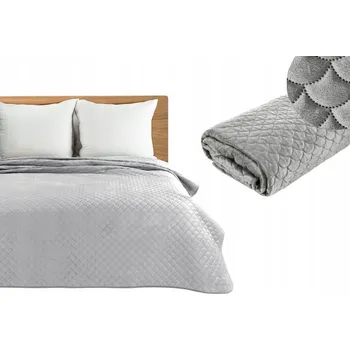 Přehoz na lůžko Přehoz na postel Eurofirany velur 170 cm x 210 cm modrý