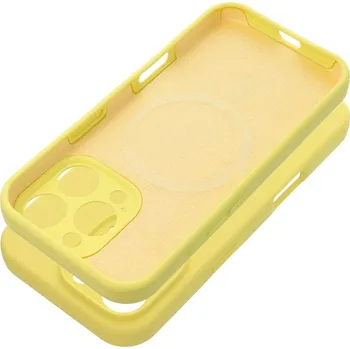 Pouzdro na mobilní telefon Pouzdro SILICONE 2mm pro IPHONE 16 Pro kompatibilní s MagSafe lemon