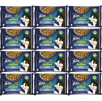 Krmivo pro kočku Felix Sensations mokré krmivo pro kočky ryba v chutném želé 48x85g