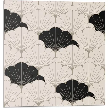 Samolepicí vinylové dlaždice do předsíně – Stylový vzor listů, 9 ks, 30x30 cm